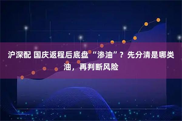 沪深配 国庆返程后底盘 “渗油”？先分清是哪类油，再判断风险