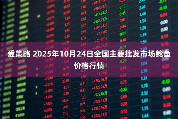 爱策略 2025年10月24日全国主要批发市场鲶鱼价格行情